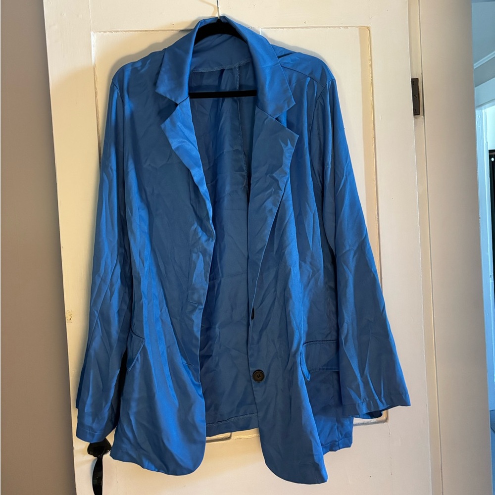 SHEIN Vibrant Blue Blazer